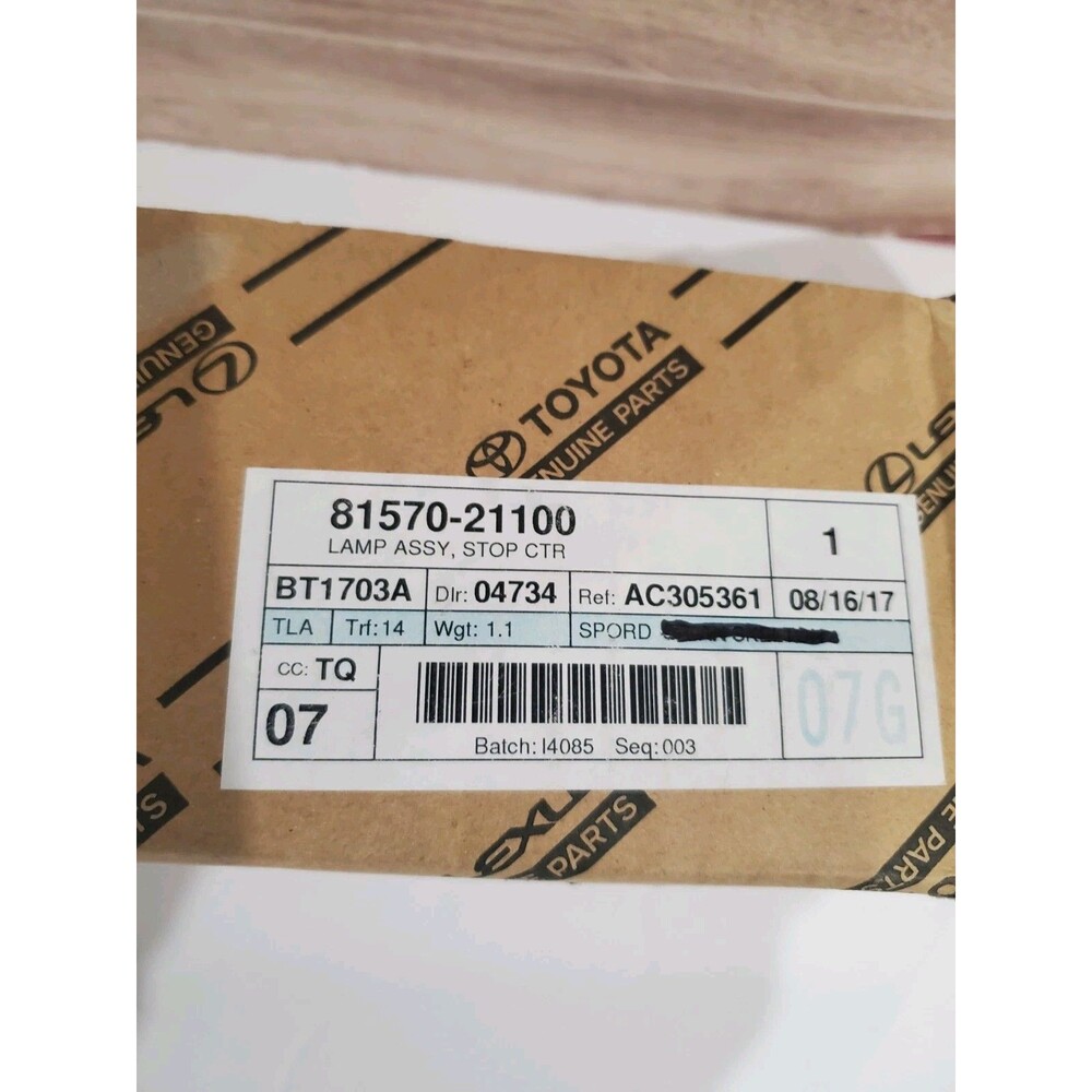 Genuine Toyota Scion tC LED 3rd Brake Light Center High Mount Lamp 81570-21100